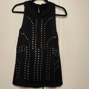 Eloide Sleeveless Top with Stone Embellishments